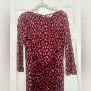 Tory Burch midi dress with long sleeves and ruching